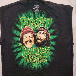 Cheech & Chong Up In Smoke "Best Buds Stick Together" Men's T Shirt Size 2XL